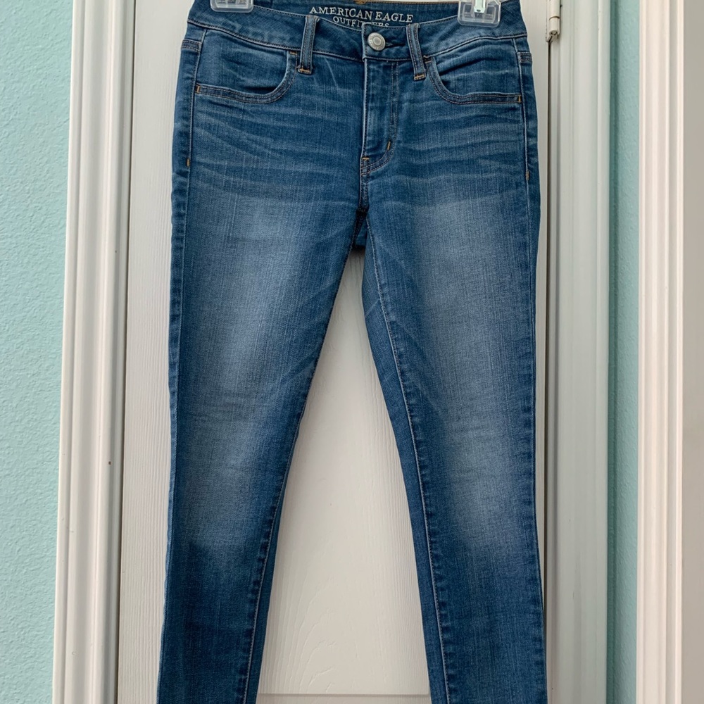 American Eagle Light Blue Jeggings in 2 Short